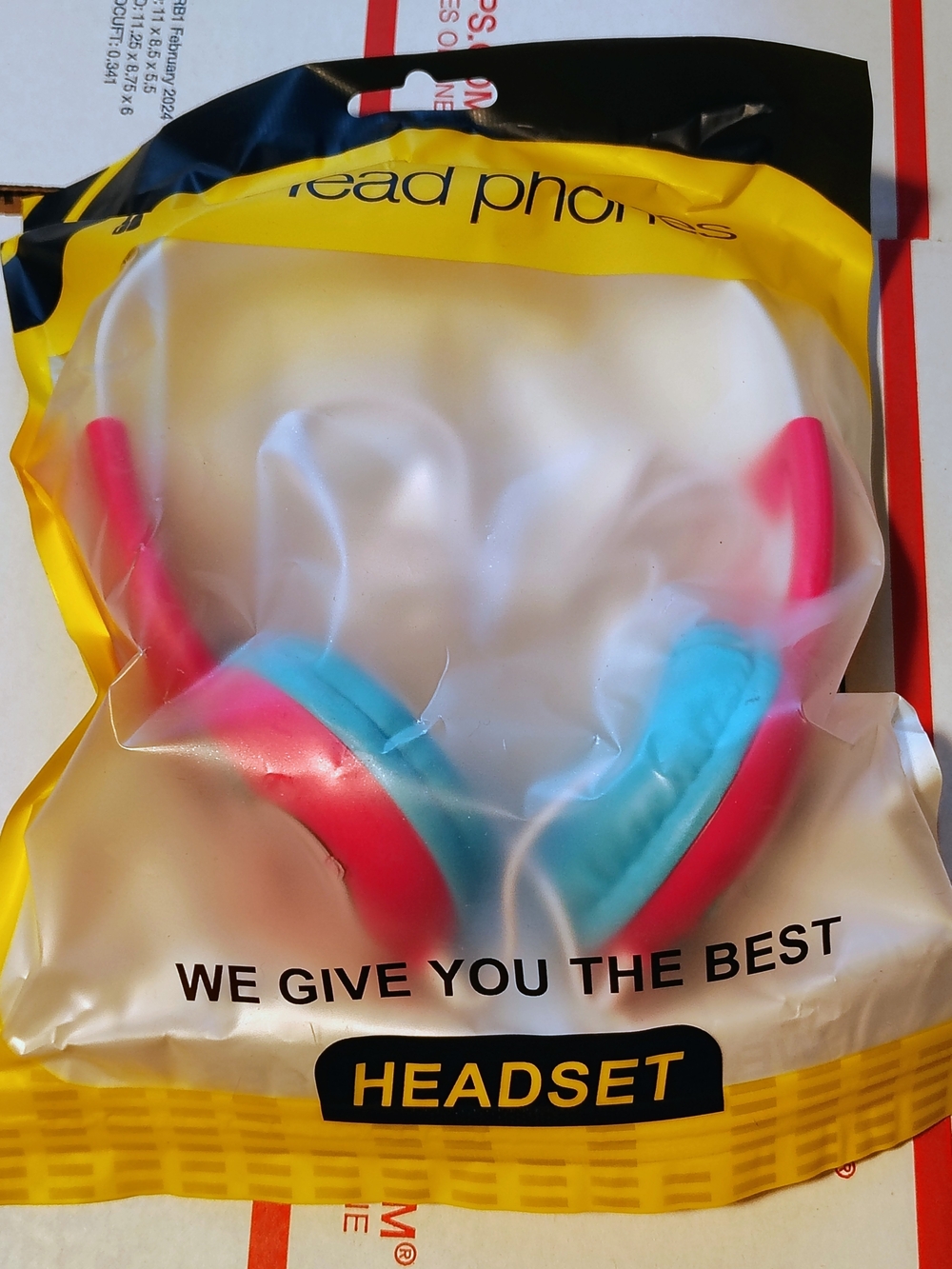 Pink & Turquoise Kids Wired Headset - Lightweight On-Ear Headphones